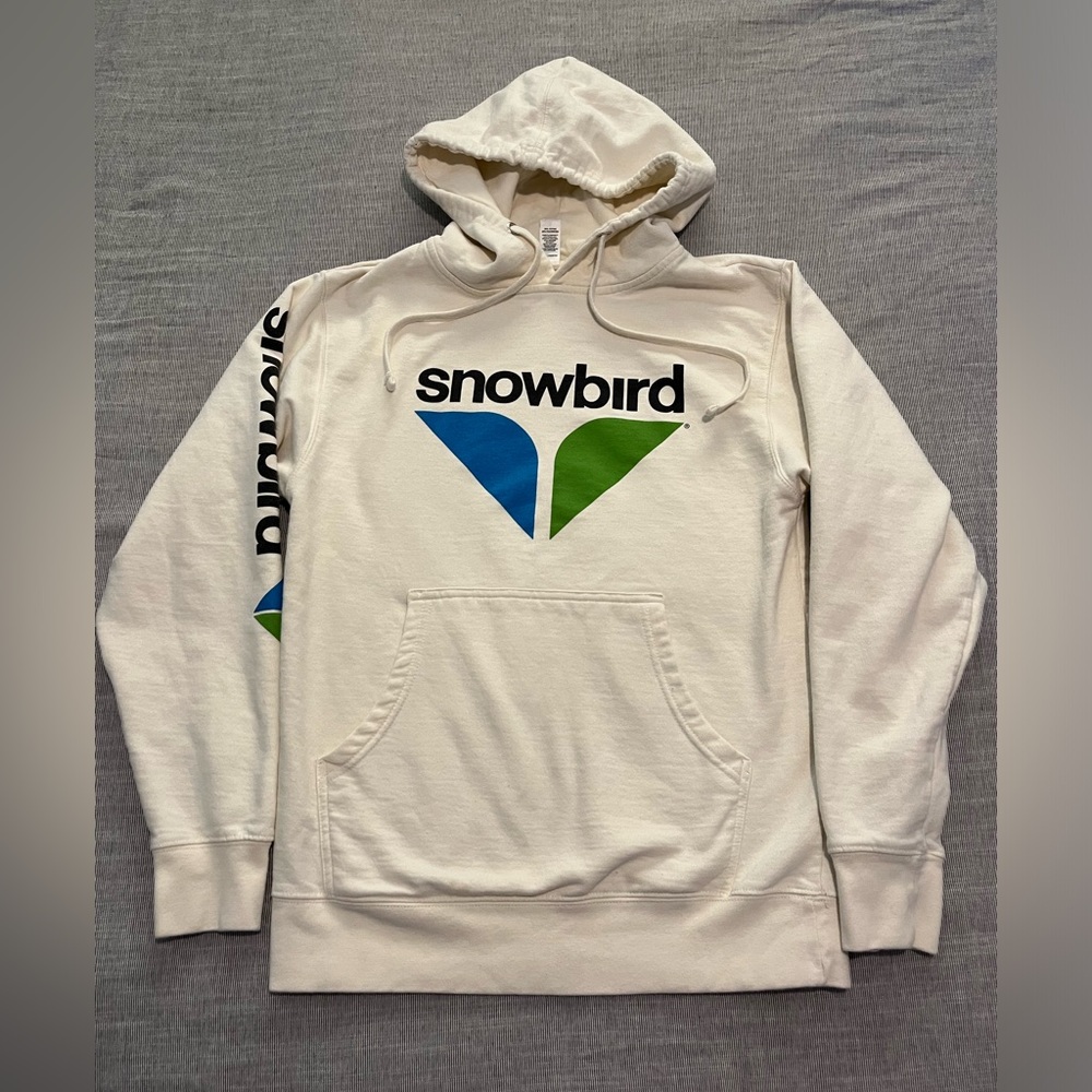 Snowbird Utah Ski Resort Hoodie White Logo Pullover Snowboard Men’s Size Small